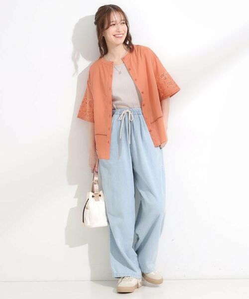 SHOO・LA・RUE / シューラルー パンツ | 暑い夏も軽やかに デニムイージーワイドパンツ | 詳細17