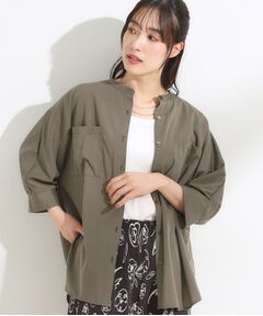 SHOO・LA・RUE / シューラルー シャツ・ブラウス | 【S-LL/洗濯後しわになりにくい】コットン風 前あきドルマンブラウス