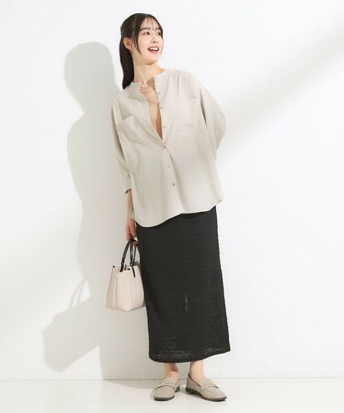 SHOO・LA・RUE / シューラルー シャツ・ブラウス | 【S-LL/洗濯後しわになりにくい】コットン風 前あきドルマンブラウス | 詳細10