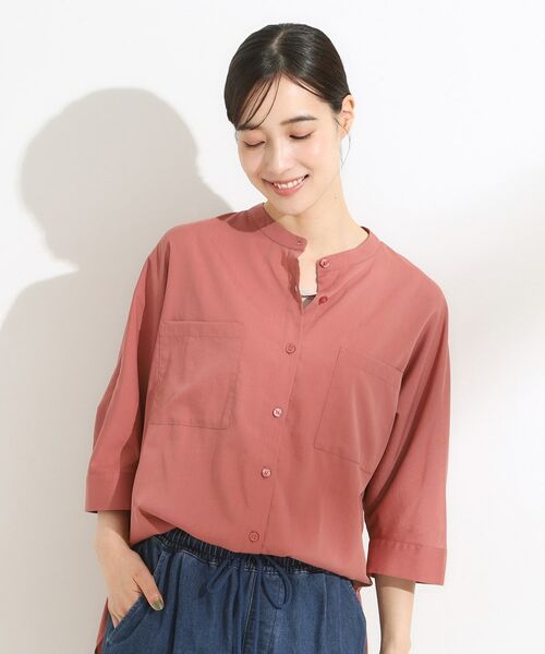 SHOO・LA・RUE / シューラルー シャツ・ブラウス | 【S-LL/洗濯後しわになりにくい】コットン風 前あきドルマンブラウス | 詳細12