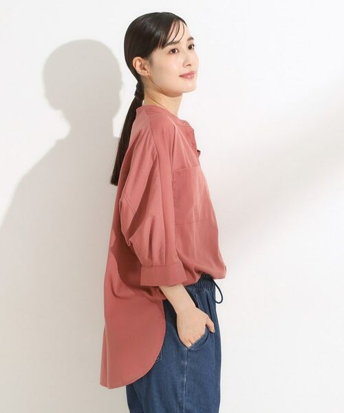 SHOO・LA・RUE / シューラルー シャツ・ブラウス | 【S-LL/洗濯後しわになりにくい】コットン風 前あきドルマンブラウス | 詳細13