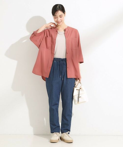 SHOO・LA・RUE / シューラルー シャツ・ブラウス | 【S-LL/洗濯後しわになりにくい】コットン風 前あきドルマンブラウス | 詳細14