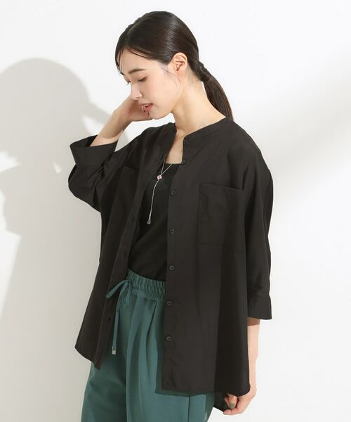 SHOO・LA・RUE / シューラルー シャツ・ブラウス | 【S-LL/洗濯後しわになりにくい】コットン風 前あきドルマンブラウス | 詳細2