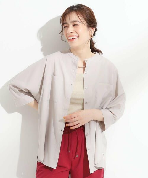 SHOO・LA・RUE / シューラルー シャツ・ブラウス | 【S-LL/洗濯後しわになりにくい】コットン風 前あきドルマンブラウス | 詳細22