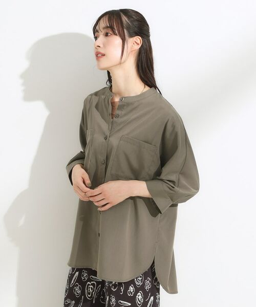 SHOO・LA・RUE / シューラルー シャツ・ブラウス | 【S-LL/洗濯後しわになりにくい】コットン風 前あきドルマンブラウス | 詳細5