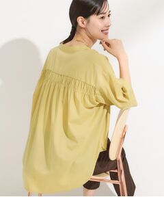 SHOO・LA・RUE / シューラルー シャツ・ブラウス | 【S-LL/洗濯後しわになりにくい】バックギャザーがアクセント スッキパーブラウス