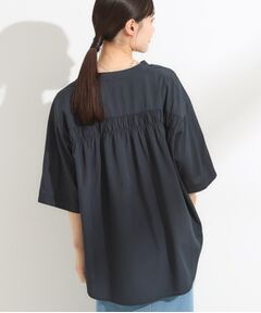 SHOO・LA・RUE / シューラルー シャツ・ブラウス | 【S-LL/洗濯後しわになりにくい】バックギャザーがアクセント スッキパーブラウス