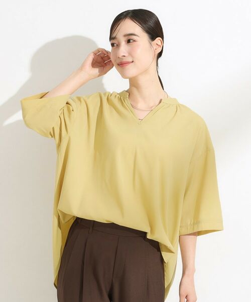 SHOO・LA・RUE / シューラルー シャツ・ブラウス | 【S-LL/洗濯後しわになりにくい】バックギャザーがアクセント スッキパーブラウス | 詳細4