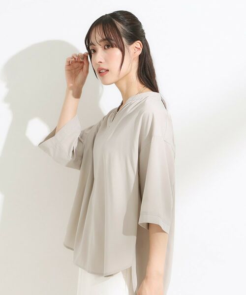 SHOO・LA・RUE / シューラルー シャツ・ブラウス | 【S-LL/洗濯後しわになりにくい】バックギャザーがアクセント スッキパーブラウス | 詳細9