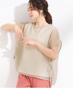 SHOO・LA・RUE / シューラルー シャツ・ブラウス | 【洗える/S-LL】上品なシアー感 レイヤード風トップス