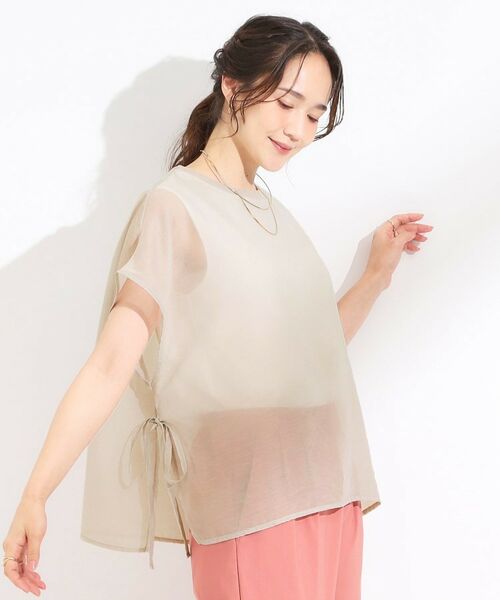 SHOO・LA・RUE / シューラルー シャツ・ブラウス | 【洗える/S-LL】上品なシアー感 レイヤード風トップス | 詳細10