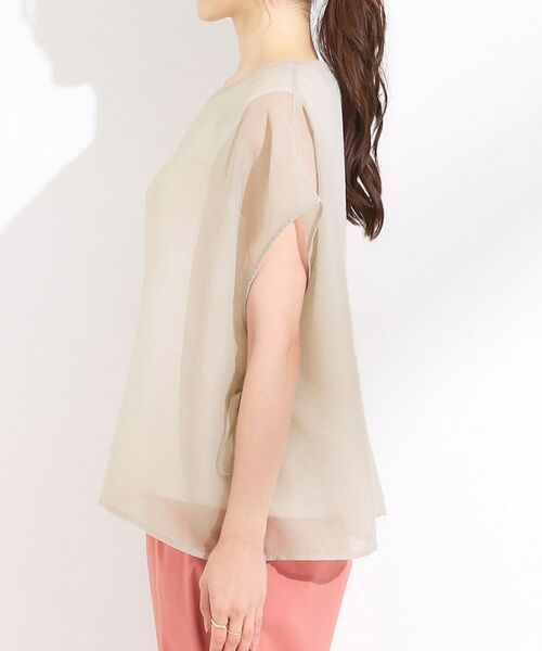 SHOO・LA・RUE / シューラルー シャツ・ブラウス | 【洗える/S-LL】上品なシアー感 レイヤード風トップス | 詳細14