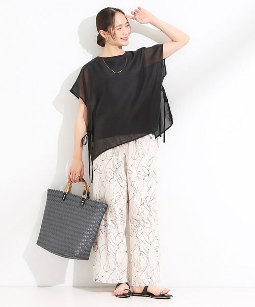 SHOO・LA・RUE / シューラルー シャツ・ブラウス | 【洗える/S-LL】上品なシアー感 レイヤード風トップス | 詳細3