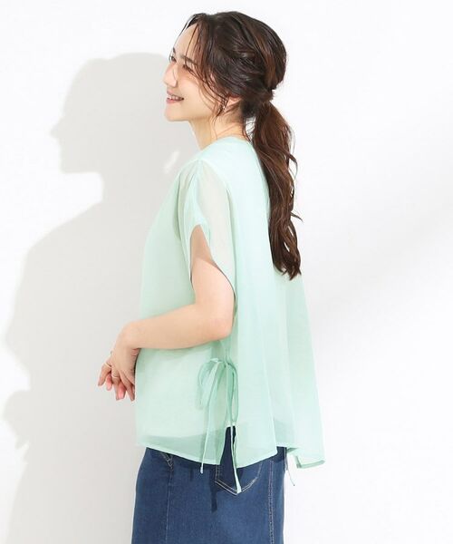 SHOO・LA・RUE / シューラルー シャツ・ブラウス | 【洗える/S-LL】上品なシアー感 レイヤード風トップス | 詳細6