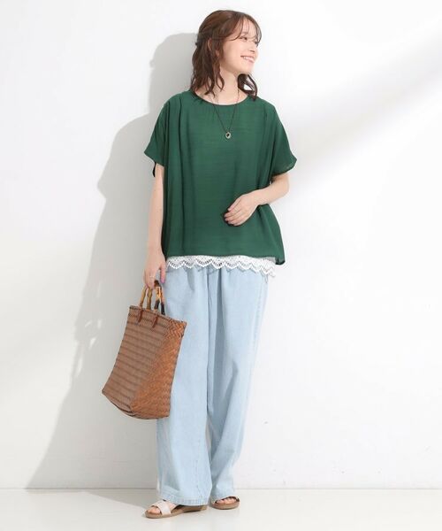 SHOO・LA・RUE / シューラルー カットソー | 【S-LL】１枚でコーデが決まる スラブドッキングトップス | 詳細11