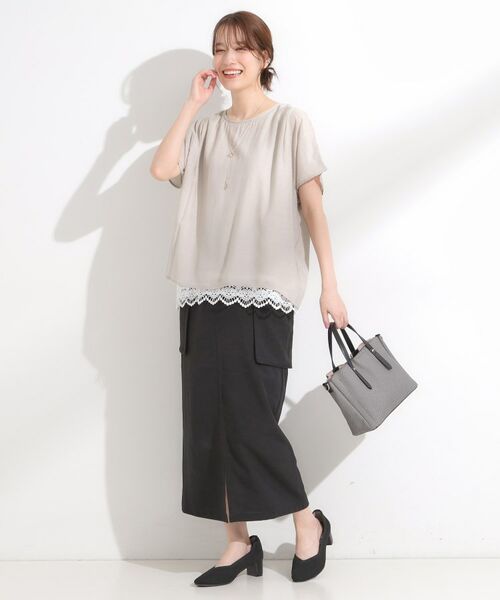 SHOO・LA・RUE / シューラルー カットソー | 【S-LL】１枚でコーデが決まる スラブドッキングトップス | 詳細3