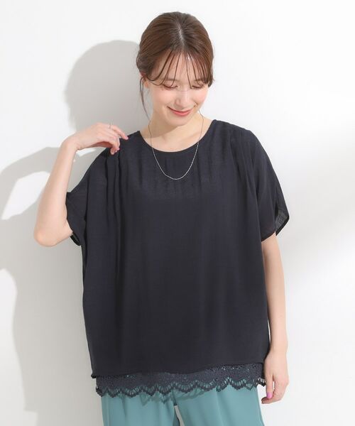 SHOO・LA・RUE / シューラルー カットソー | 【S-LL】１枚でコーデが決まる スラブドッキングトップス | 詳細5