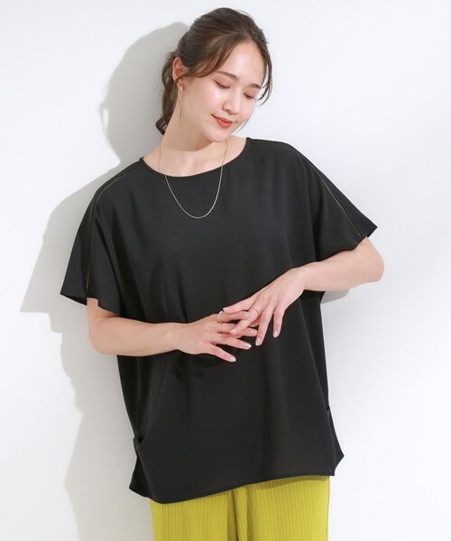 SHOO・LA・RUE / シューラルー シャツ・ブラウス | 【S-LL/ひんやり/洗濯後しわになりにくい】インせず決まる はしごレースドルマンブラウス | 詳細1