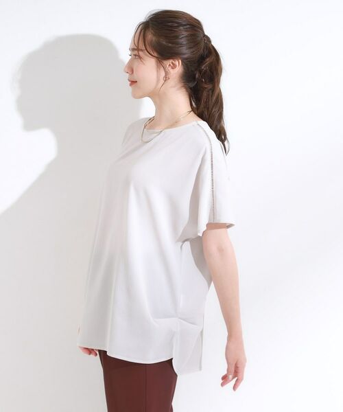 SHOO・LA・RUE / シューラルー シャツ・ブラウス | 【S-LL/ひんやり/洗濯後しわになりにくい】インせず決まる はしごレースドルマンブラウス | 詳細10