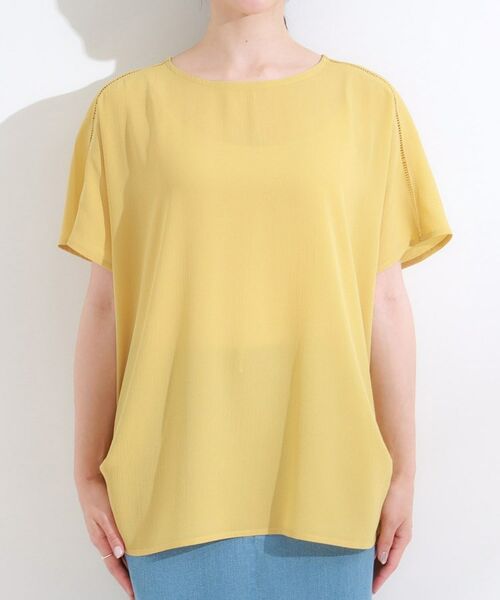 SHOO・LA・RUE / シューラルー シャツ・ブラウス | 【S-LL/ひんやり/洗濯後しわになりにくい】インせず決まる はしごレースドルマンブラウス | 詳細17