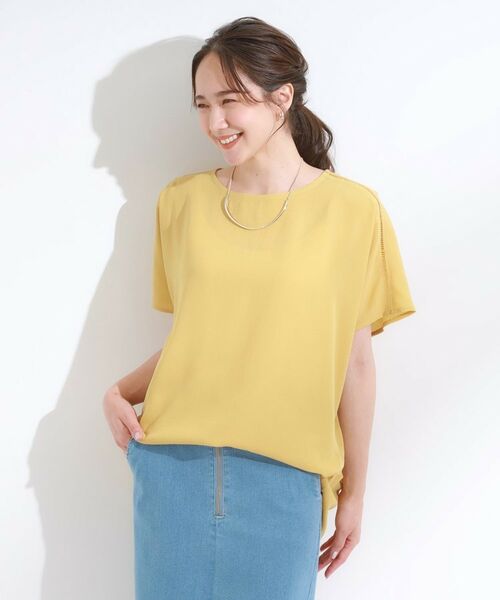 SHOO・LA・RUE / シューラルー シャツ・ブラウス | 【S-LL/ひんやり/洗濯後しわになりにくい】インせず決まる はしごレースドルマンブラウス | 詳細5