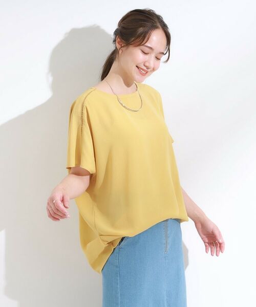 SHOO・LA・RUE / シューラルー シャツ・ブラウス | 【S-LL/ひんやり/洗濯後しわになりにくい】インせず決まる はしごレースドルマンブラウス | 詳細6