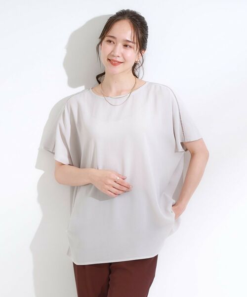 SHOO・LA・RUE / シューラルー シャツ・ブラウス | 【S-LL/ひんやり/洗濯後しわになりにくい】インせず決まる はしごレースドルマンブラウス | 詳細9