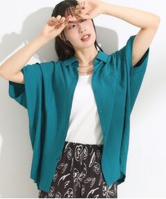 SHOO・LA・RUE / シューラルー シャツ・ブラウス | 【洗える/S-LL/5分袖】季節の変わり目に さらさらドレープシャツ