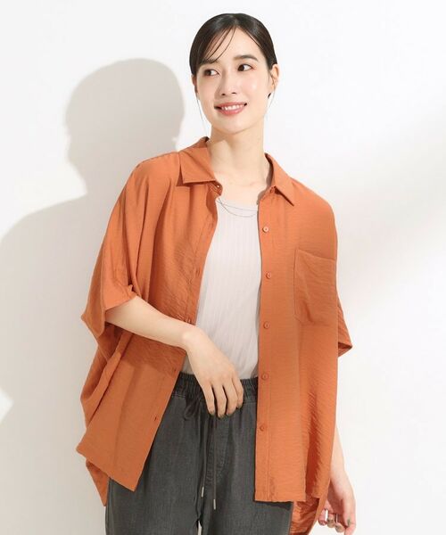 SHOO・LA・RUE / シューラルー シャツ・ブラウス | 【洗える/S-LL/5分袖】季節の変わり目に さらさらドレープシャツ | 詳細13