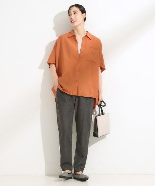 SHOO・LA・RUE / シューラルー シャツ・ブラウス | 【洗える/S-LL/5分袖】季節の変わり目に さらさらドレープシャツ | 詳細15