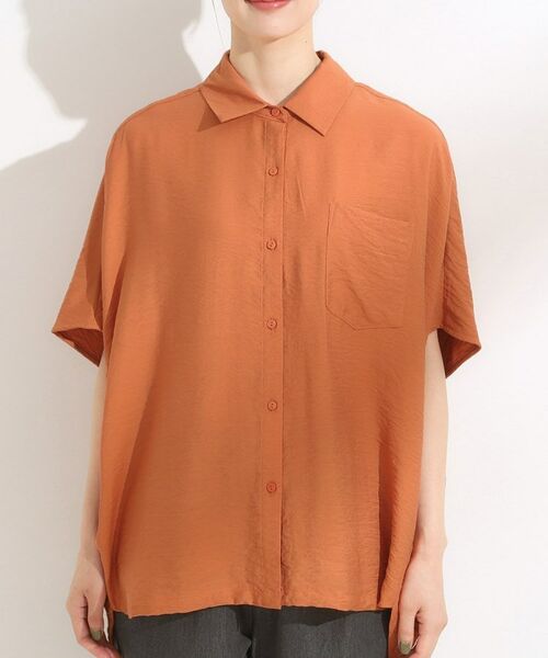 SHOO・LA・RUE / シューラルー シャツ・ブラウス | 【洗える/S-LL/5分袖】季節の変わり目に さらさらドレープシャツ | 詳細17