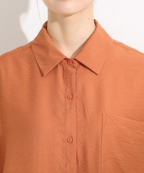 SHOO・LA・RUE / シューラルー シャツ・ブラウス | 【洗える/S-LL/5分袖】季節の変わり目に さらさらドレープシャツ | 詳細20