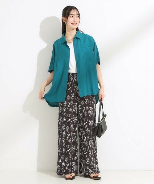 SHOO・LA・RUE / シューラルー シャツ・ブラウス | 【洗える/S-LL/5分袖】季節の変わり目に さらさらドレープシャツ | 詳細7