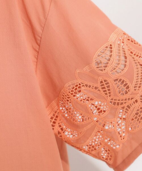 SHOO・LA・RUE / シューラルー シャツ・ブラウス | 【S-LL/6分袖】レースデザインで華やか見え お袖刺繍ブラウス | 詳細12