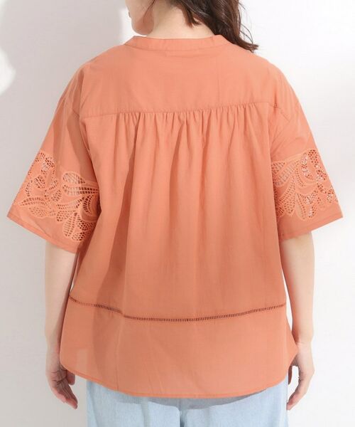 SHOO・LA・RUE / シューラルー シャツ・ブラウス | 【S-LL/6分袖】レースデザインで華やか見え お袖刺繍ブラウス | 詳細15