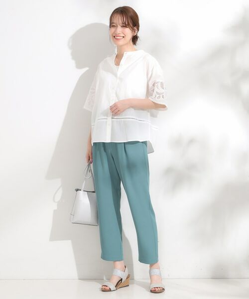 SHOO・LA・RUE / シューラルー シャツ・ブラウス | 【S-LL/6分袖】レースデザインで華やか見え お袖刺繍ブラウス | 詳細3