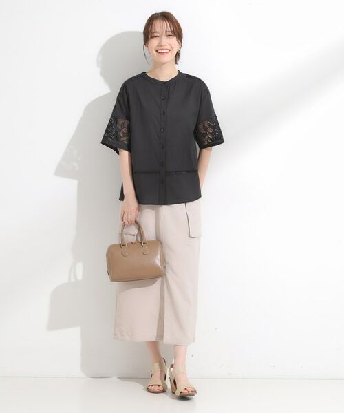 SHOO・LA・RUE / シューラルー シャツ・ブラウス | 【S-LL/6分袖】レースデザインで華やか見え お袖刺繍ブラウス | 詳細7