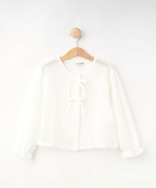 SHOO・LA・RUE / シューラルー カーディガン・ボレロ | 【100-150cm】レースニットソーカーディガン(ホワイト(001))