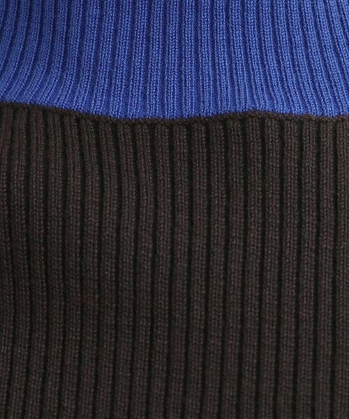 SHOO・LA・RUE / シューラルー ニット・セーター | 【洗濯機可/S-LL】配色使いがアクセント リブハイネックインナー | 詳細12