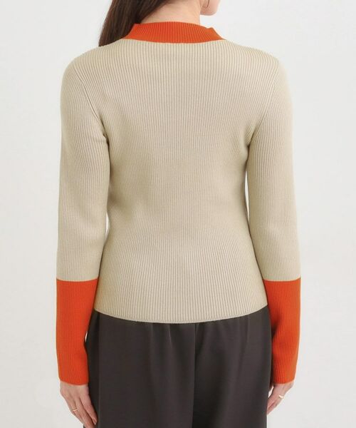 SHOO・LA・RUE / シューラルー ニット・セーター | 【洗濯機可/S-LL】配色使いがアクセント リブハイネックインナー | 詳細15