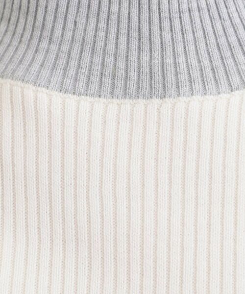 SHOO・LA・RUE / シューラルー ニット・セーター | 【洗濯機可/S-LL】配色使いがアクセント リブハイネックインナー | 詳細4