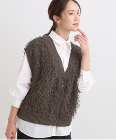 【machatt】ベージュ ベスト フェイクミンク ベスト｜ベージュ、ブラック（2カラー