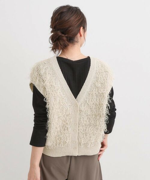 SHOO・LA・RUE / シューラルー ベスト | 【前後2WAY】着るだけで着映える ループヤーンベスト | 詳細11