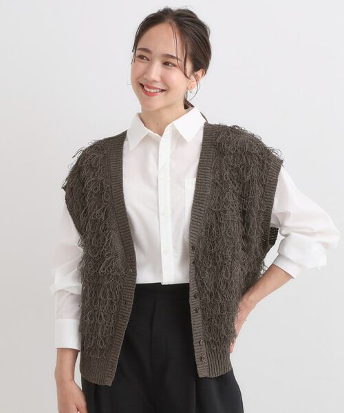 SHOO・LA・RUE / シューラルー ベスト | 【前後2WAY】着るだけで着映える ループヤーンベスト | 詳細15