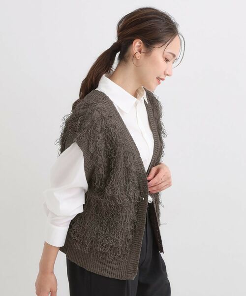 SHOO・LA・RUE / シューラルー ベスト | 【前後2WAY】着るだけで着映える ループヤーンベスト | 詳細16