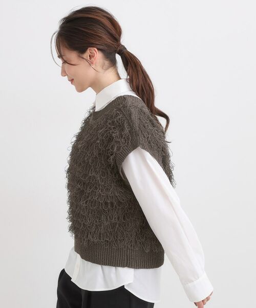 SHOO・LA・RUE / シューラルー ベスト | 【前後2WAY】着るだけで着映える ループヤーンベスト | 詳細18