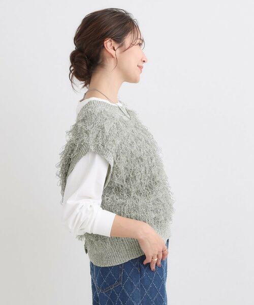 SHOO・LA・RUE / シューラルー ベスト | 【前後2WAY】着るだけで着映える ループヤーンベスト | 詳細4