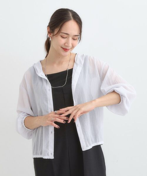 SHOO・LA・RUE / シューラルー パーカー | 【S-LL】大人の抜け感 シアーボイルフーディパーカ | 詳細1