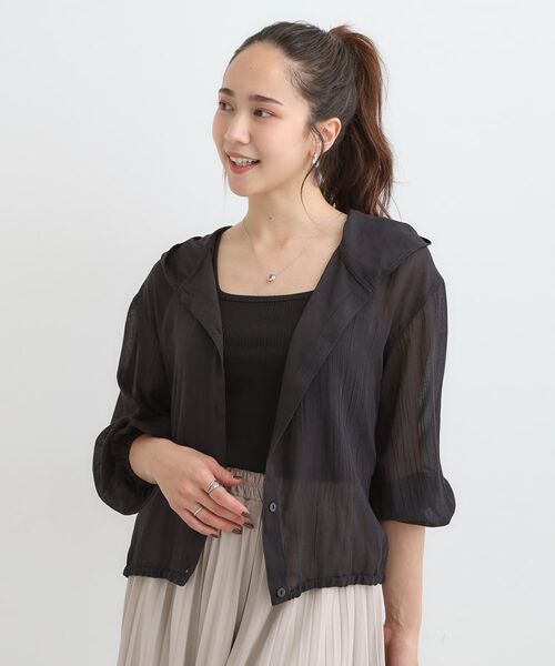 SHOO・LA・RUE / シューラルー パーカー | 【S-LL】大人の抜け感 シアーボイルフーディパーカ | 詳細5