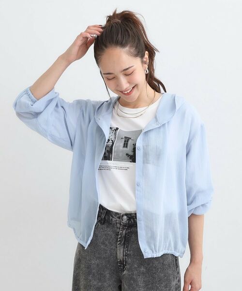 SHOO・LA・RUE / シューラルー パーカー | 【S-LL】大人の抜け感 シアーボイルフーディパーカ | 詳細9